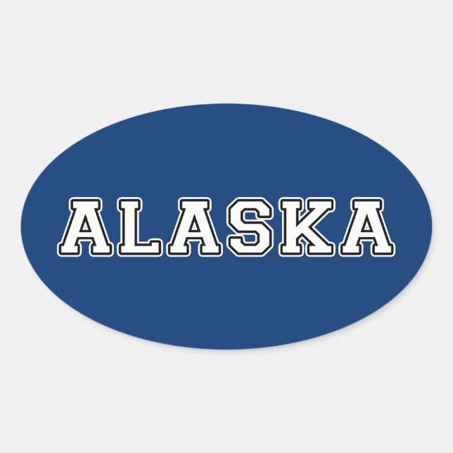 Alaska Oval Sticker (Front)