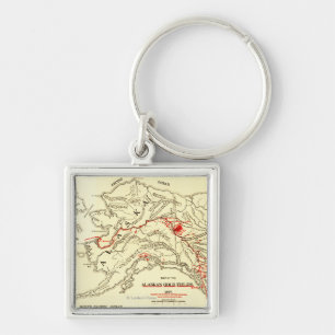 Alaska Panoramic Map Keychain