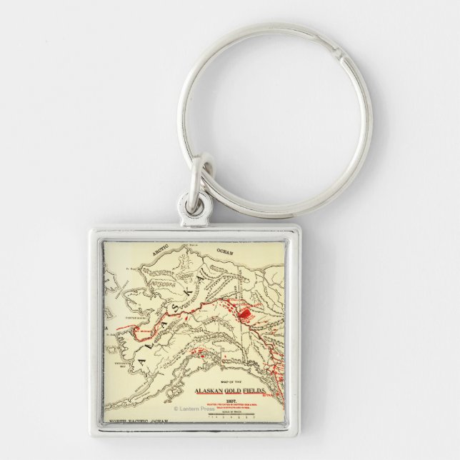 Alaska Panoramic Map Keychain (Front)