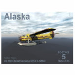 Alaska Postage - de Havilland DH3-C Otter Photo Sculpture Magnet<br><div class="desc">A 5-Nugget postage stamp issued by a mythical independent nation of Alaska. First in a series of Alaska aviation history stamps, it features a de Havilland Canada DH3-C Otter sporting the logo of mythical Flying Moose Aviation of Talkeetna. Text reading, "Alaska, " "POSTAGE 10 NUGGETS, " "Aviation History, " and...</div>