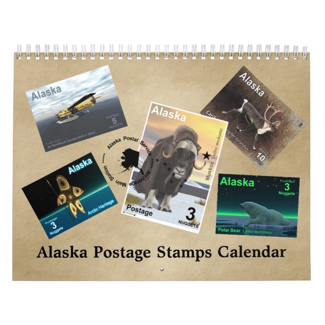 Alaska Postage Stamps Calendar (Cover)