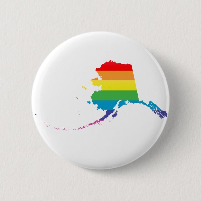 alaska pride. 2 inch round button (Front)