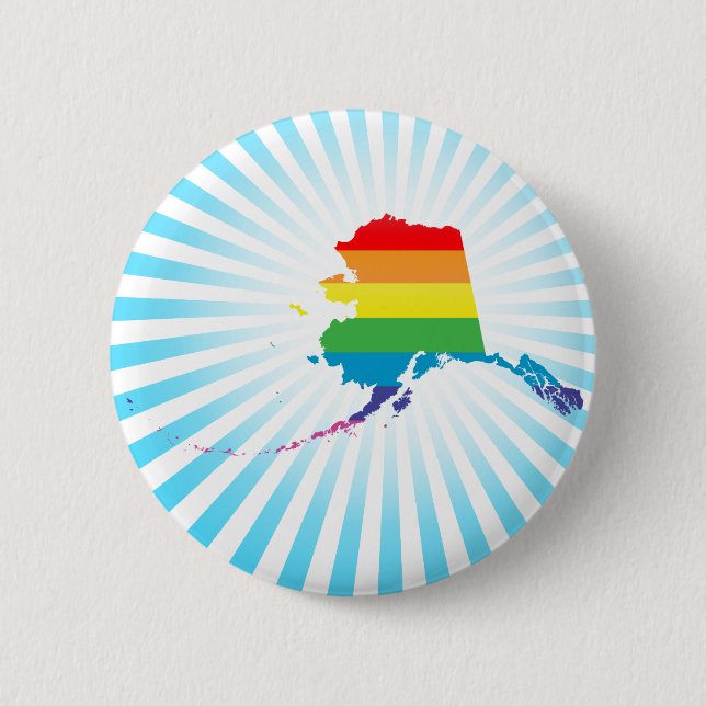 alaska pride. 2 inch round button (Front)