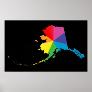 alaska pride. angled. poster