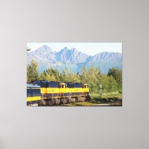 Alaska Railroad locomotive train engine & mountain