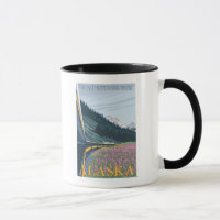Alaska Railroad Scene - Denali Nat'l Park, Alask