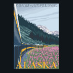 Alaska Railroad Scene - Denali Nat'l Park, Alask Poster<br><div class="desc">Alaska Railroad Scene - Denali Nat'l Park,  Alaska - Vintage Travel Poster was created in 2007. This image depicts scenes from Denali National Park,  AK.</div>