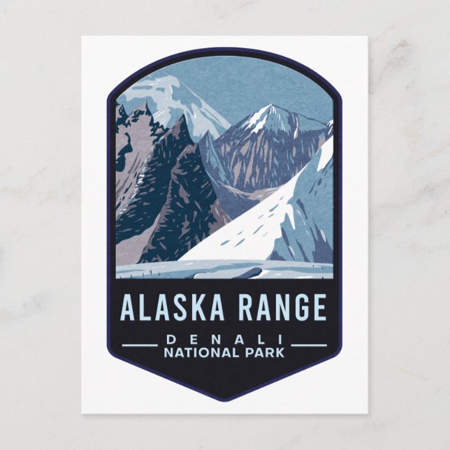 Alaska Range Denali National Park Postcard (Front)