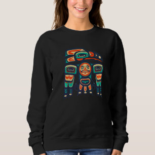 Alaska Raven Haida Tribal Art Native American Tote Sweatshirt