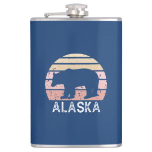 Alaska Retro Bear Hip Flask