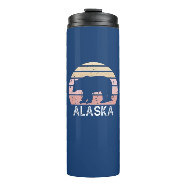 Alaska Retro Bear Thermal Tumbler (Front)