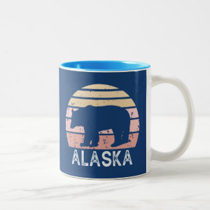 Alaska Retro Bear Two-Tone Coffee Mug