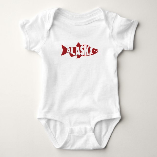Alaska Salmon Baby Bodysuit (Front)