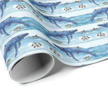 Alaska Sea Life Holiday Wrapping Paper