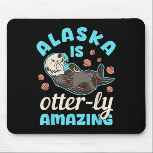 Alaska Sea Otter Vacation Souvenir  Mouse Pad