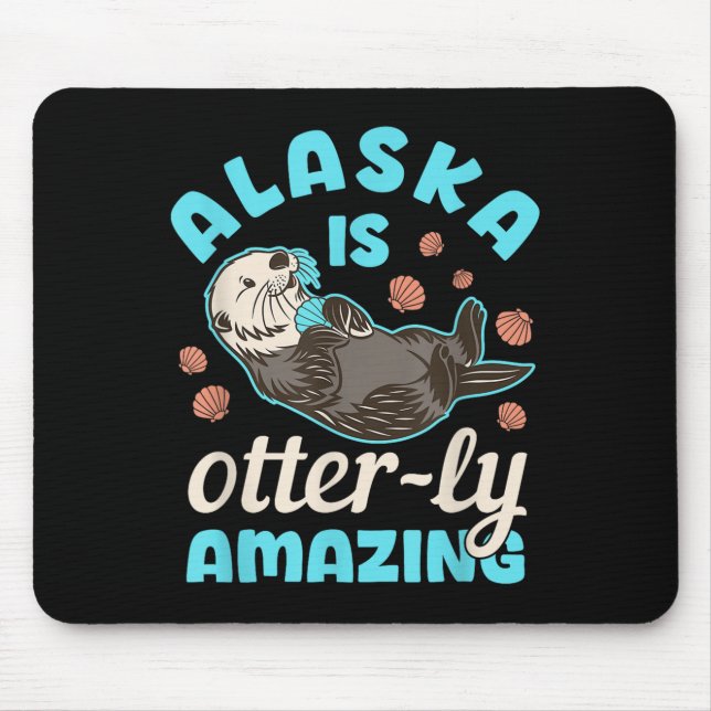 Alaska Sea Otter Vacation Souvenir  Mouse Pad (Front)