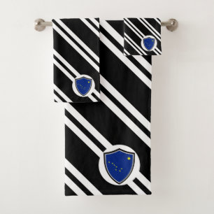 Alaska shield flag bath towel set