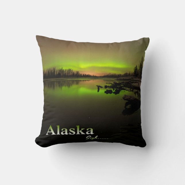 Alaska Sigh.... Throw Pillow (Front)