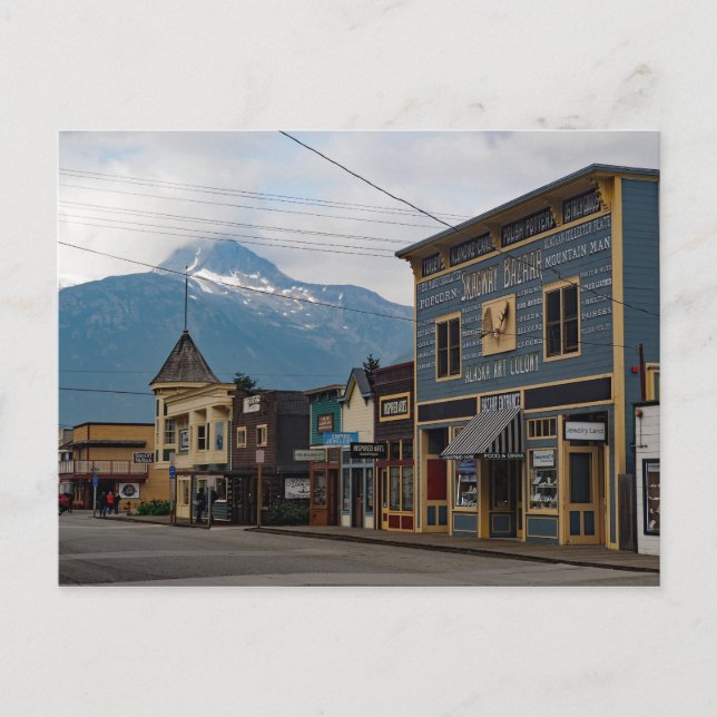 Alaska Skagway Town Buildings Photo Postcard (Front)