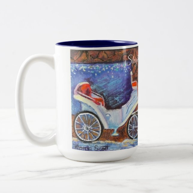Alaska Sleigh Bells Ring Two-Tone Coffee Mug (Left)