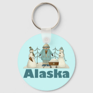 Alaska Snowmen T-shirt Gift Keychain