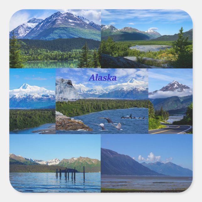 Alaska Square Sticker (Front)