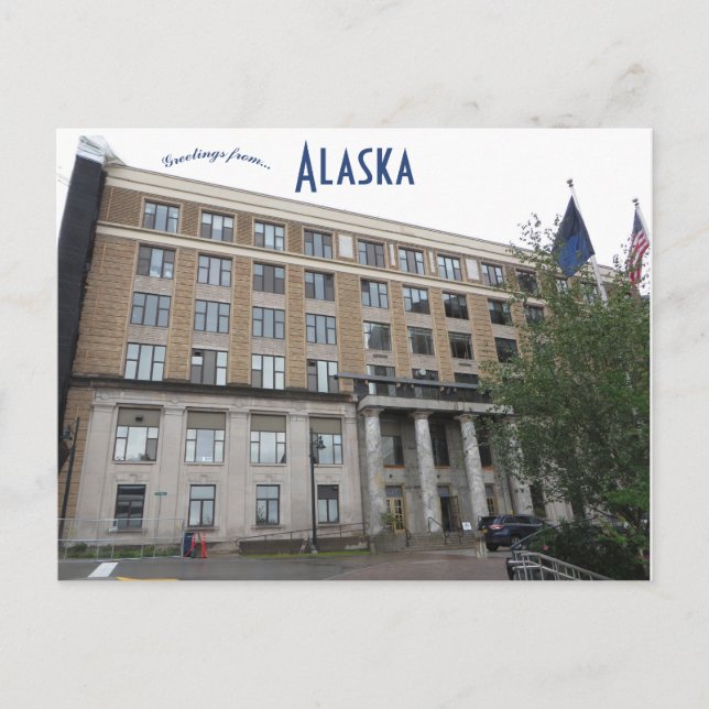 Alaska State Capitol Building Postcard (Front)