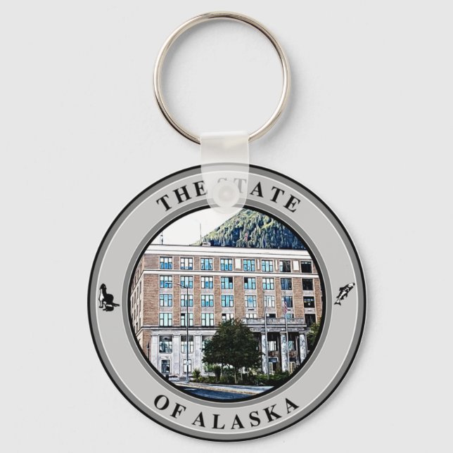 Alaska State Capitol Keychain (Front)