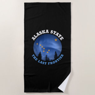 ALASKA STATE FLAG BEACH TOWEL