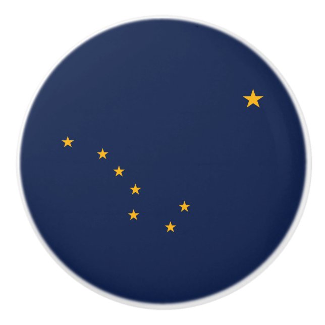 Alaska State Flag Ceramic Knob (Front)