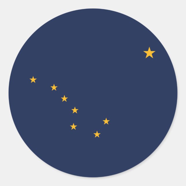 Alaska State Flag Classic Round Sticker (Front)