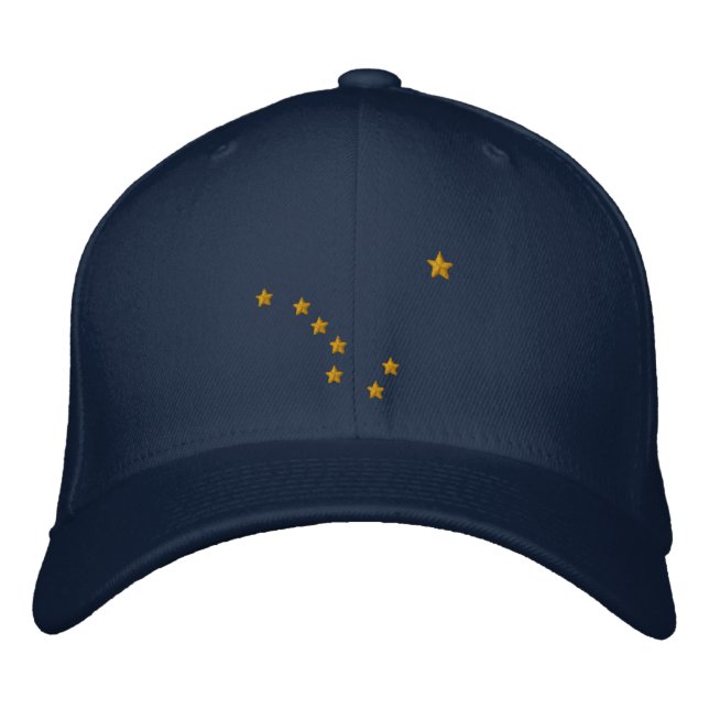 Alaska State Flag Design Embroidery Embroidered Hat (Front)