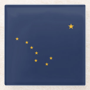 Alaska State Flag Glass Coaster