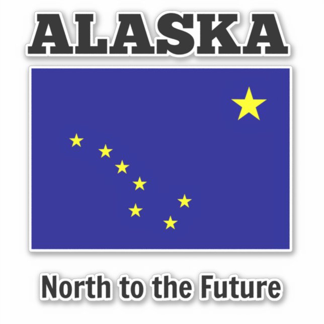 Alaska state flag, labelled with state motto (Front)