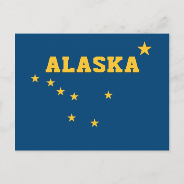 Alaska State Flag Postcard (Front)