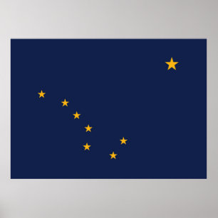 Alaska State Flag Poster