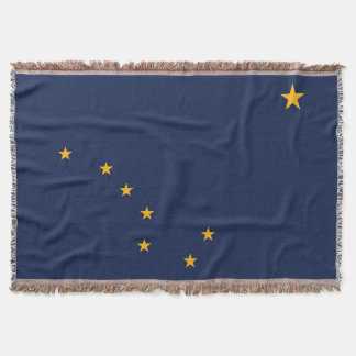 Alaska State Flag Print Patriotic Throw Blanket