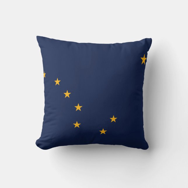 Alaska State Flag Throw Pillow (Front)