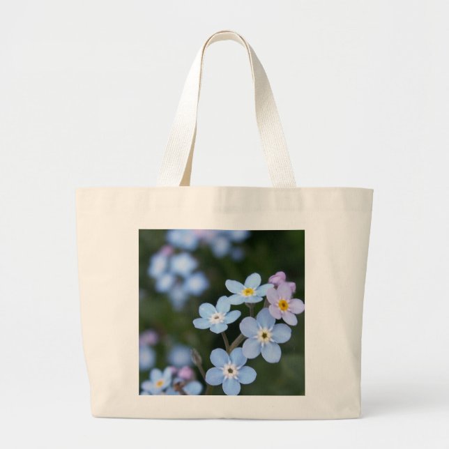 Alaska State Flower Forget me nots, tote (Front)