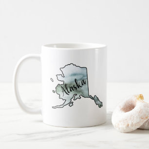 Alaska State Illustration Coffee Mug