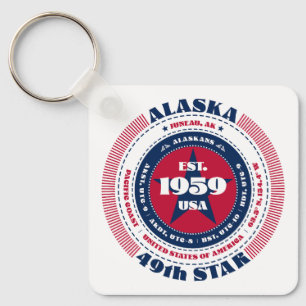 Alaska State Keychain