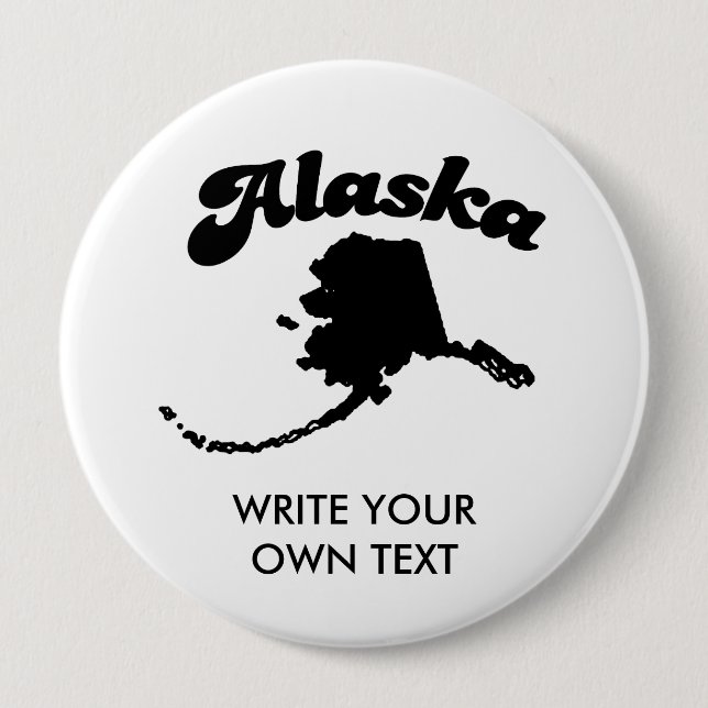 ALASKA STATE MOTTO T-SHIRT 4 INCH ROUND BUTTON (Front)