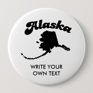 ALASKA STATE MOTTO T-SHIRT 4 INCH ROUND BUTTON