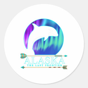 Alaska State Pride Alaska Northern Lights Alaskan  Classic Round Sticker