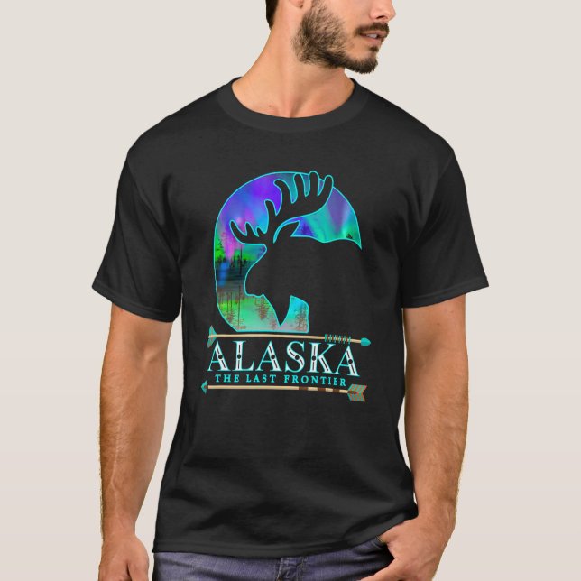 Alaska State Pride Alaska Northern Lights Alaskan  T-Shirt (Front)