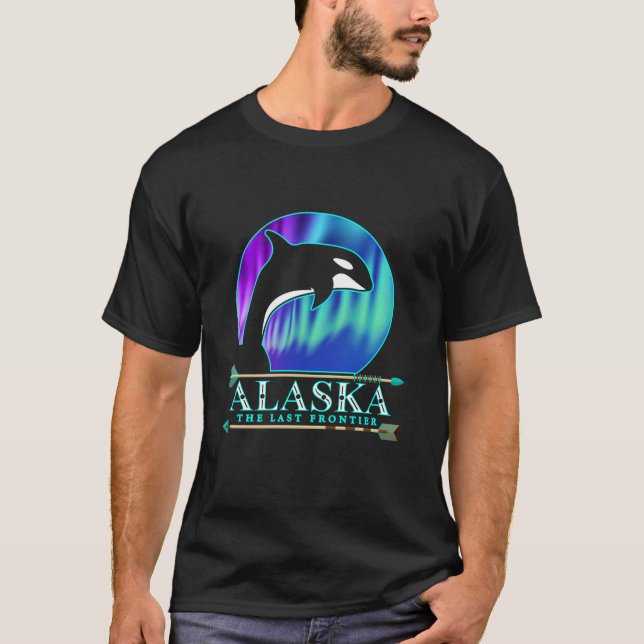 Alaska State Pride Alaska Northern Lights Alaskan  T-Shirt (Front)
