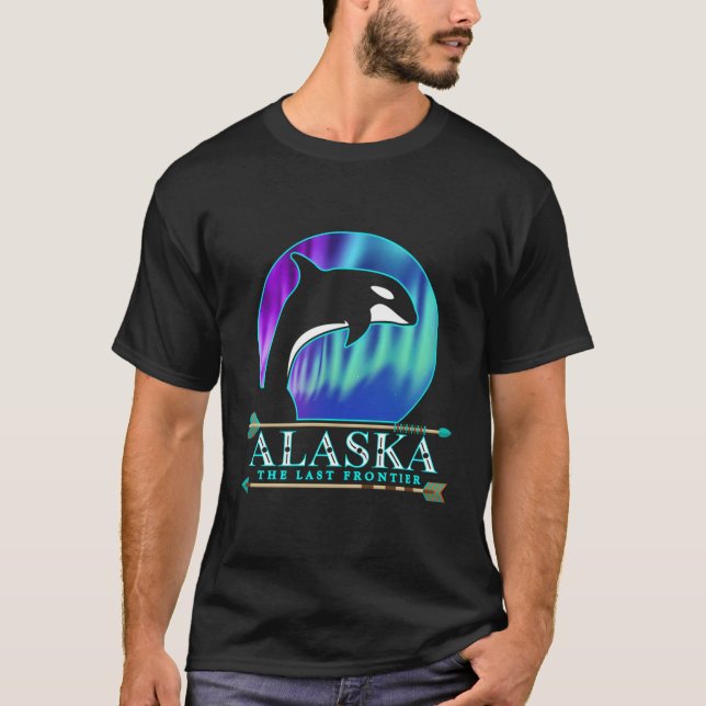 Alaska State Pride Alaska Northern Lights Alaskan  T-Shirt (Front)