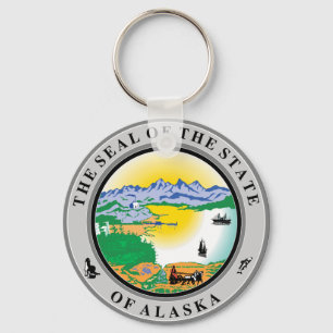 Alaska State Seal Keychain