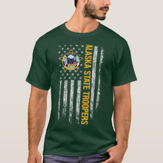 Alaska State Troopers American Flag T-Shirt