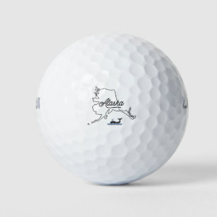 Alaska State Whale Travel-Inspired Souvenir Gift  Golf Balls